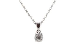 A DIAMOND SOLITAIRE PENDANT