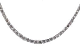 A DIAMOND RIVIERE NECKLACE