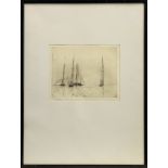 YACHTS, AN ETCHING BY WILLIAM WYLLIE