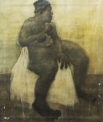 NUDE, 1994, AN OIL BY MATTHEW HEALEY