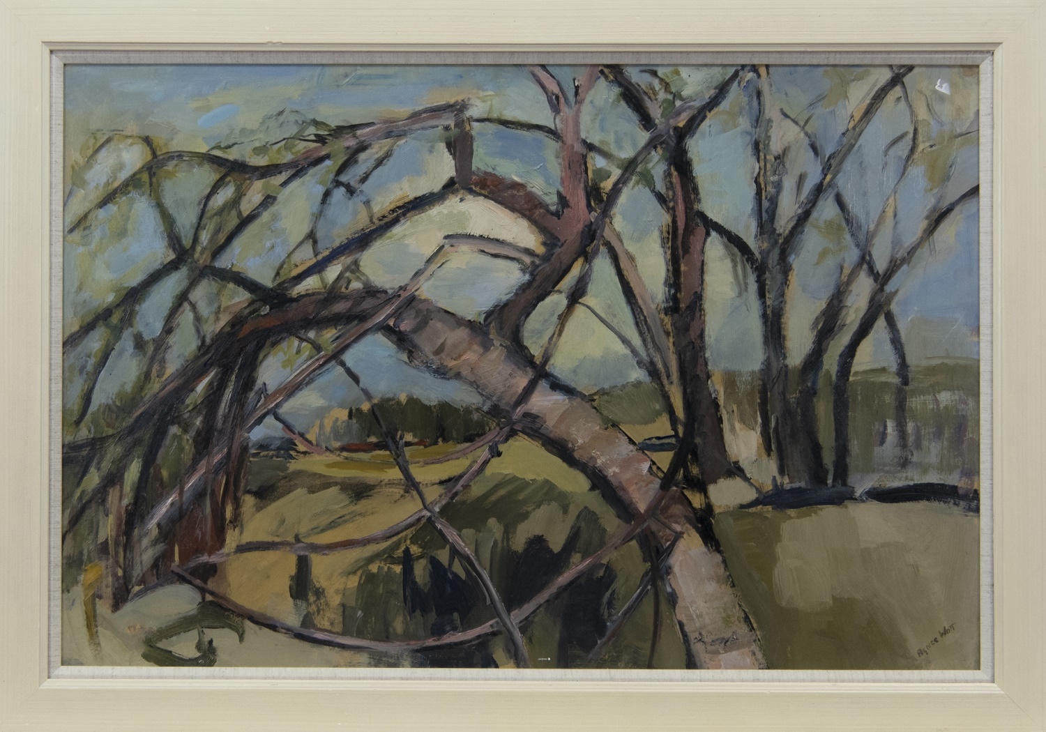 A WOOD IN WINTER, AN OIL BY AGNES WATT