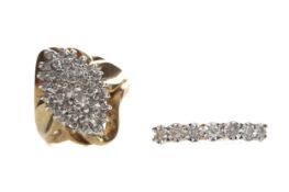 TWO DIAMOND SET RINGS