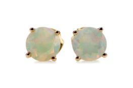 A PAIR OF OPAL STUD EARRINGS