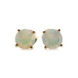 A PAIR OF OPAL STUD EARRINGS