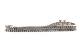 A THREE ROW DIAMOND BRACELET