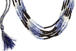 A BEADED SAPPHIRE NECKLACE