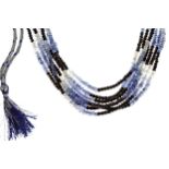 A BEADED SAPPHIRE NECKLACE