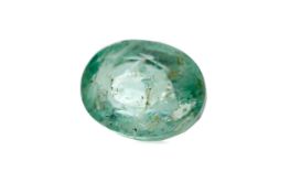 TWO UNMOUNTED EMERALDS
