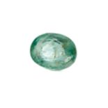 TWO UNMOUNTED EMERALDS