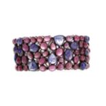 A TANZANITE AND RUBY BRACELET