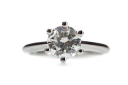 A CERTIFICATED DIAMOND SOLITAIRE RING