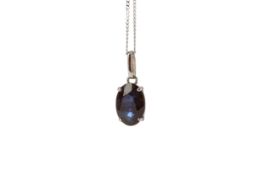 A SAPPHIRE PENDANT