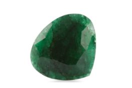 A CERTIFICATED UNMOUNTED EMERALD