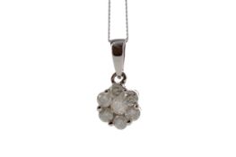 A DIAMOND CLUSTER PENDANT