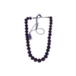 A SAPPHIRE BEAD NECKLACE