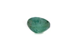 A CERTIFICATED UNMOUNTED EMERALD