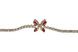 A RUBY AND DIAMOND BRACELET