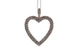 A DIAMOND SET HEART PENDANT