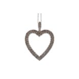 A DIAMOND SET HEART PENDANT