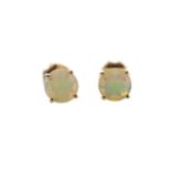 A PAIR OF OPAL STUD EARRINGS