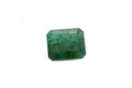 A CERTIFICATED UNMOUNTED EMERALD