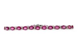 A RUBY AND DIAMOND BRACELET