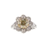 A DIAMOND DAISY RING