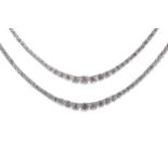 A DIAMOND TWO ROW NECKLACE