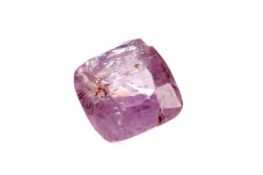 AN CERTIFICATED UNMOUNTED PINK SAPPHIRE