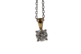 A DIAMOND SOLITAIRE PENDANT