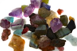 **A COLLECTION OF ROUGH UNMOUNTED GEMSTONES