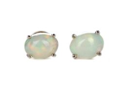 A PAIR OF ETHIOPIAN OPAL STUD EARRINGS