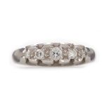 A DIAMOND FIVE STONE RING