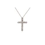 A DIAMOND CROSS PENDANT