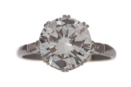 AN IMPRESSIVE GIA CERTIFICATED DIAMOND SOLITAIRE RING