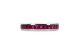 A RUBY ETERNITY RING