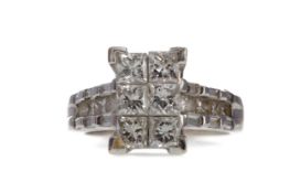 AN ILLUSION SET DIAMOND DRESS RING