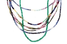 FOUR BEADED NECKLACES