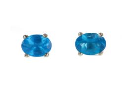 A PAIR OF NEON APATITE STUD EARRINGS