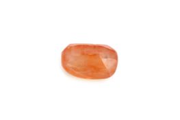 A CERTIFICATED UNMOUNTED ORANGE SAPPHIRE