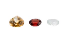 **THREE CERTIFICATED UNMOUNTED GEMSTONES