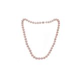 A PINK PEARL NECKLACE