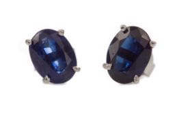 A PAIR OF KYANITE STUD EARRINGS