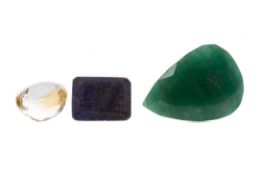 **THREE CERTIFICATED UNMOUNTED GEMSTONES