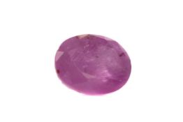 **A CERTIFICATED UNMOUNTED TREATED PINK SAPPHIRE