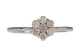 A DIAMOND CLUSTER RING