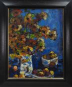 STILL LIFE WITH FLOWERS, AN OIL BY M G MACINTYRE