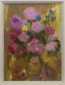 STILL LIFE OF ROSES, AN OIL BY ANNELISE FIRTH