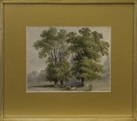 CATTLE BENEATH THE TREE, A WATERCOLOUR BY WILLIAM HENRY EARP