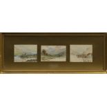 THREE LAKE SCENE WATERCOLOURS BY GEORGE ROCKHILL